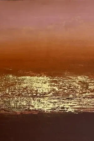 ▷ Summer sunset by Brigitte Dravet, 2024 | Gold Leaf Paintings Top Pick