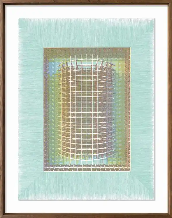 Super Sale ▷ Fig. 7 Base verde. From The Dibujar el Tiempo Series by Rodrigo Spinel, 2025 | Paper Fine Art Drawing