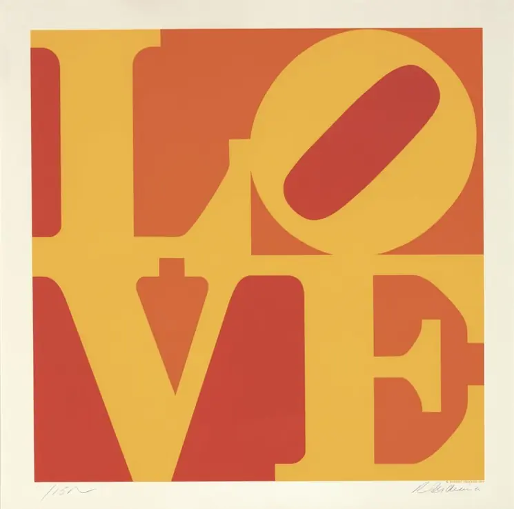 Special Discount ▷ Golden Love by Robert Indiana, 1973 | Screen print