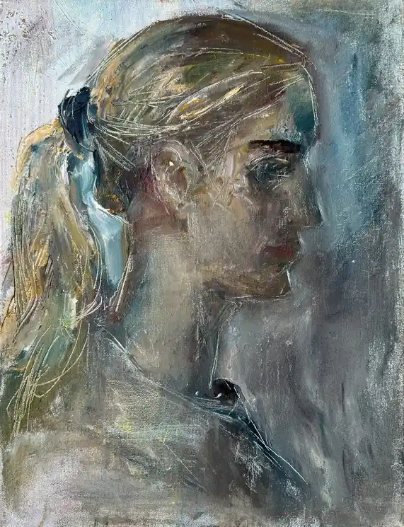 ▷ Creative Gaze by Zakhar Shevchuk, 2019 | Oil Painting for Sale Budget