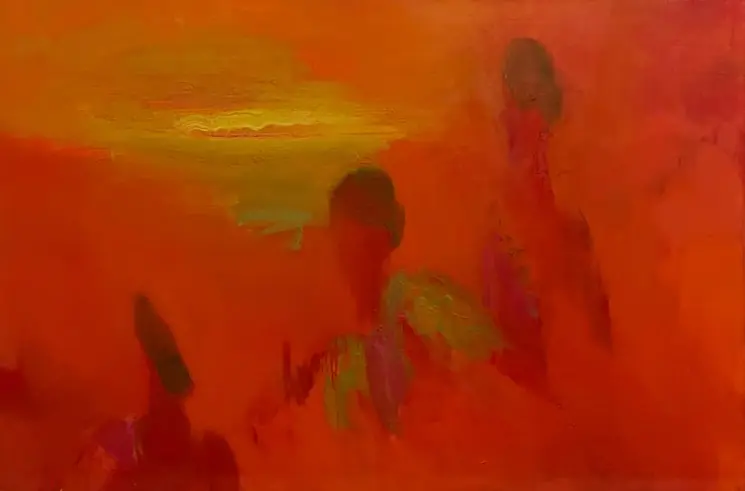 Same Day Shipping ▷ Red Sunset by Katrin Rymsha, 2024 | Oil Painting for Sale