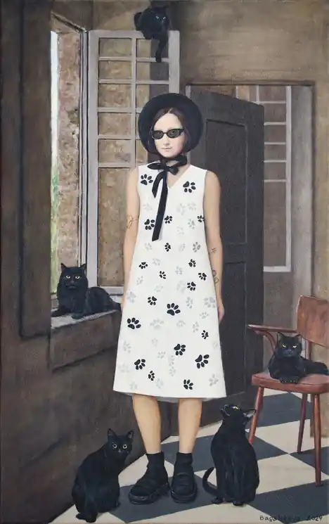 Grab Now ▷ Contemporary portrait "The Inhabitants" by Nataliya Bagatskaya, 2024 | Acrylic Painting