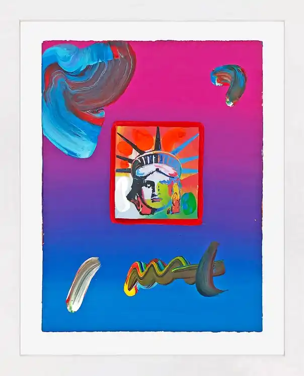 Top Pick ▷ Liberty Head by Peter Max, 2009 | Mixed Media Painting