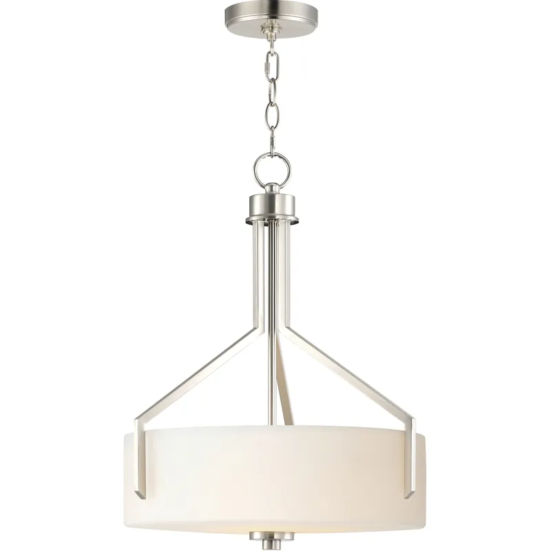 Fan Favorite Dart 3 Light 16.75 inch Satin Nickel Entry Foyer Pendant Ceiling Light