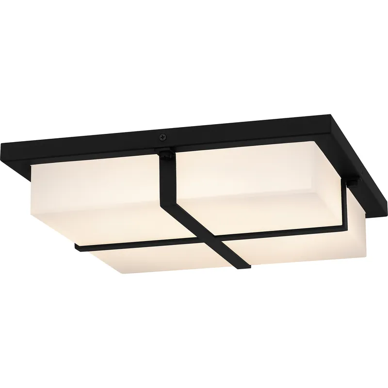Original Armstrong LED 14 inch Matte Black Flush Mount Ceiling Light, Medium