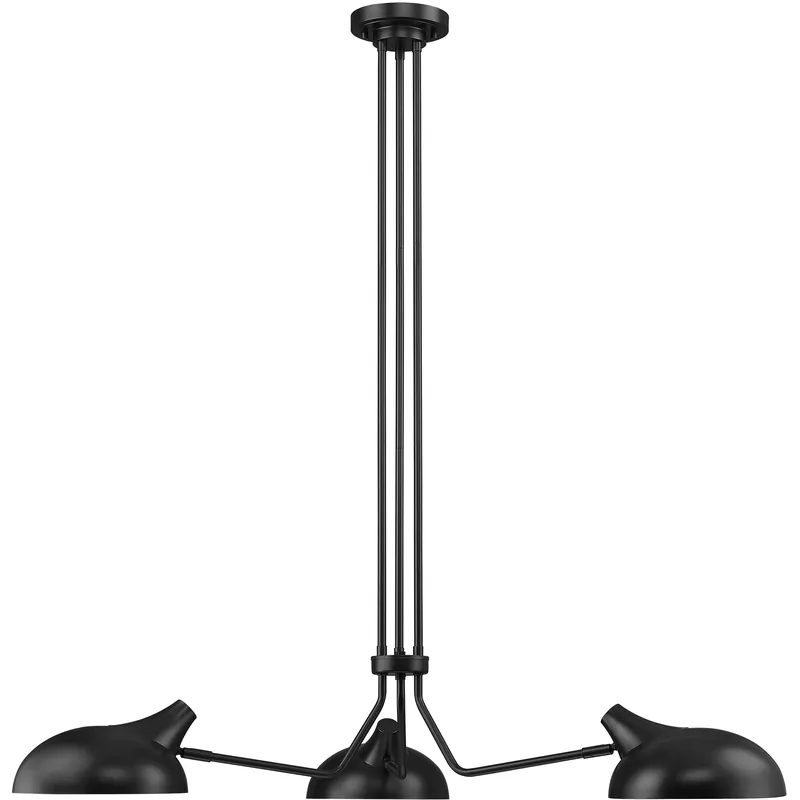 Save Now Bellamy 3 Light 46 inch Matte Black Chandelier Ceiling Light