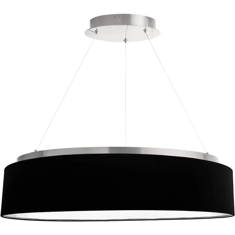 Circulo LED 26 inch Silver Chandelier Ceiling Light in Black Direct From Factory