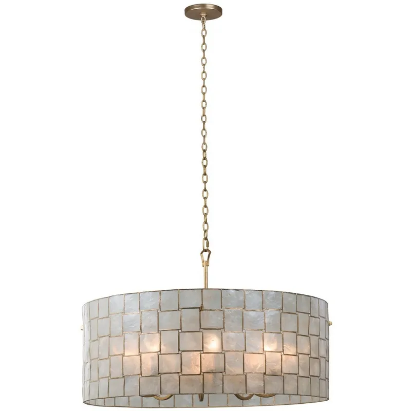 Order Now Roxy 8 Light 33 inch Oxidized Gold Leaf Pendant Ceiling Light