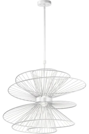 Zeta Suspension Pendant Ceiling Light in Matte White Hot Picks