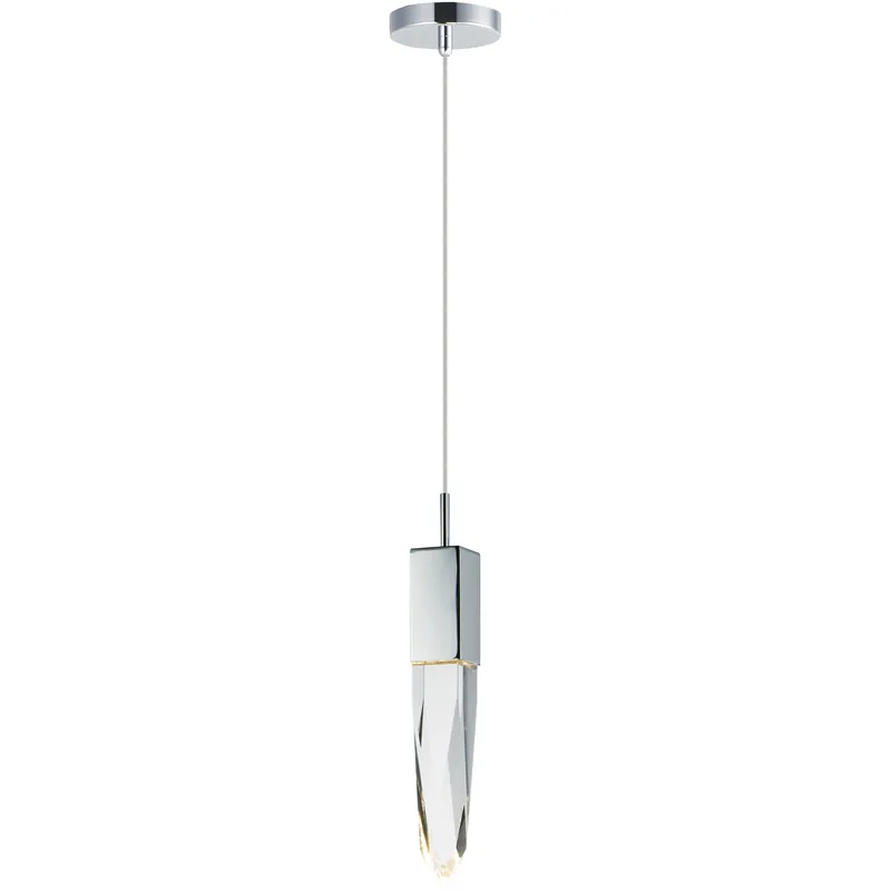Quartz LED 4.75 inch Polished Chrome Mini Pendant Ceiling Light Crafted
