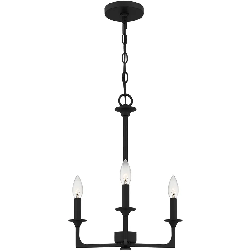 Special Offer Prescott 3 Light 16 inch Matte Black Chandelier Ceiling Light