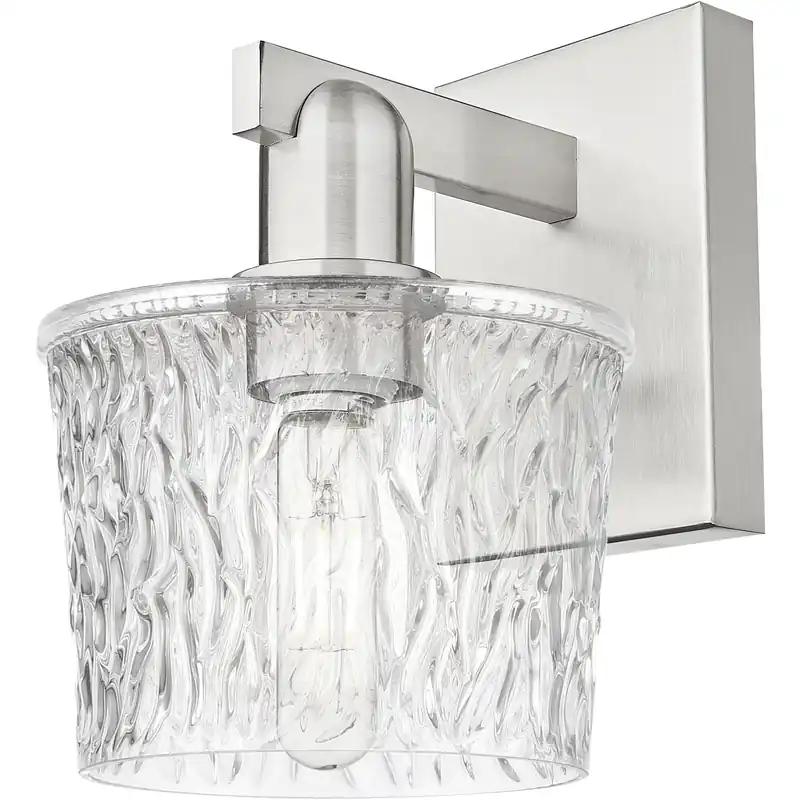 Arcadia Niagara Armed Sconce Wall Light in Brushed Satin Nickel Best Seller