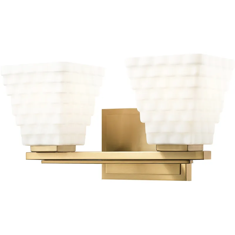 Final Sale Annalise 2 Light 14 inch Modern Gold Vanity Wall Light