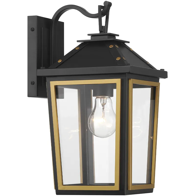 Hawkins Wall Sconce Wall Light in Matte Black and Textured Gold Direct From Factory