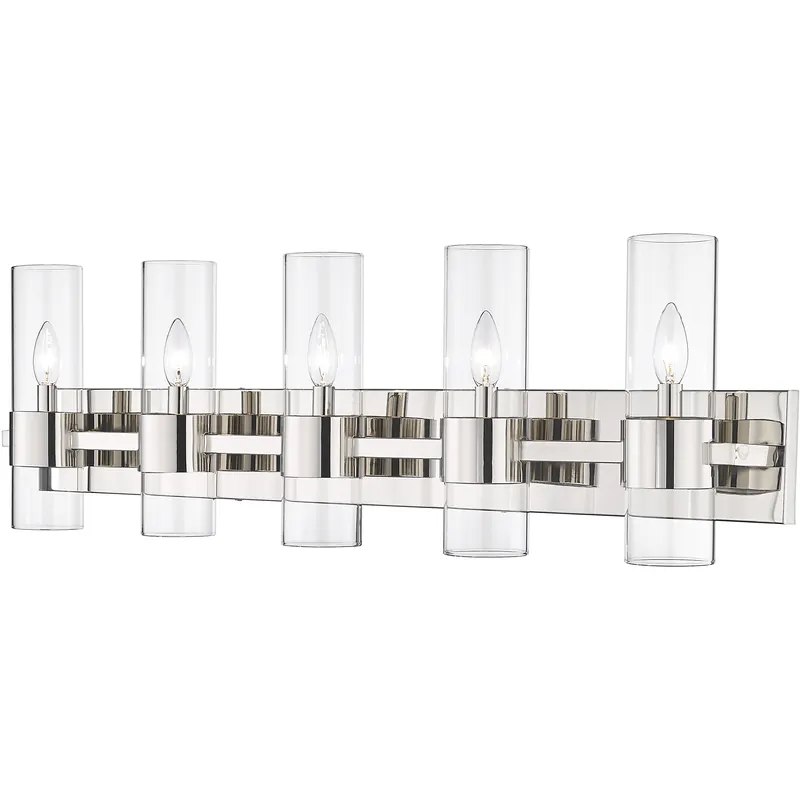 Price Drop Lawson 5 Light 38 inch Polished Nickel Vanity Wall Light