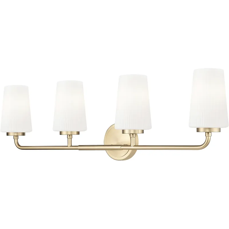 Montford 4 Light 32 inch Modern Gold Bath Vanity Light Wall Light Same Day Shipping