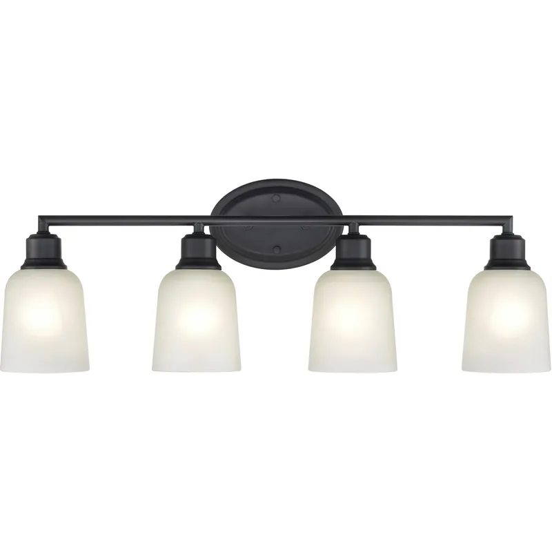 Amberle 4 Light 28 inch Matte Black Bathroom Vanity Light Wall Light Discount