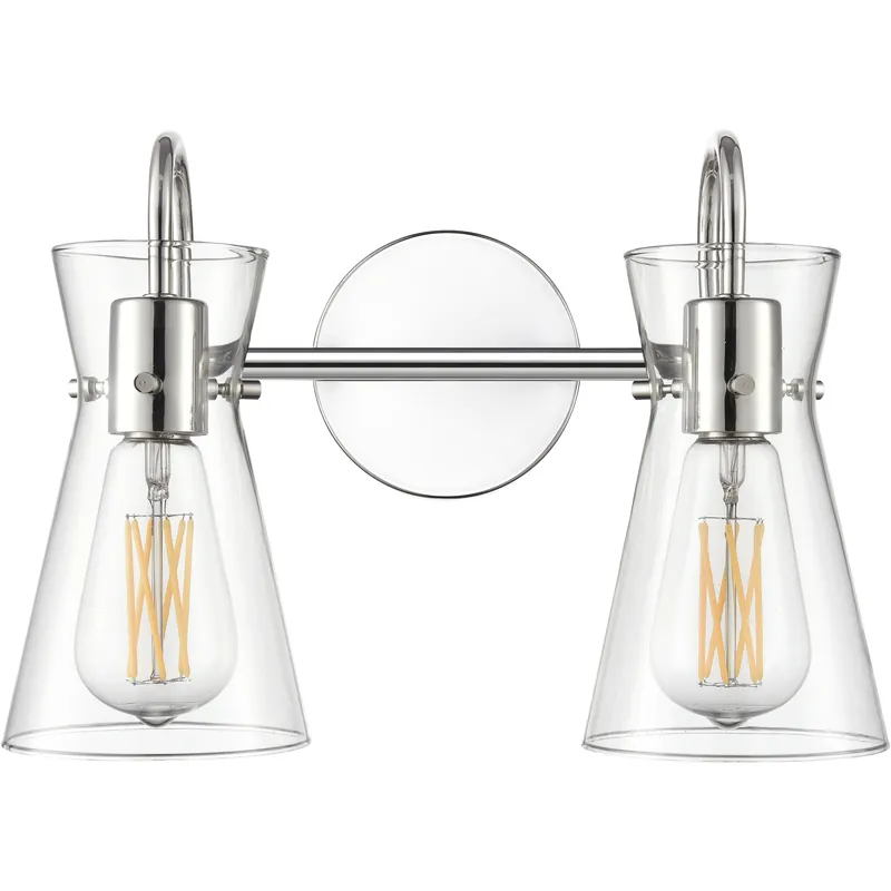 Final Sale Camellia 2 Light 13.5 inch Polished Nickel Bathroom Vanity Light Wall Light