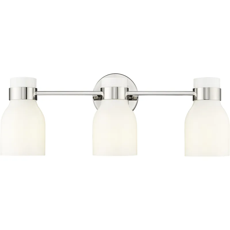 Buy Today Corella 3 Light 22.5 inch Polished Nickel Bathroom Vanity Light Wall Light