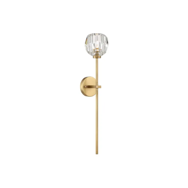 Exclusive Zeev Lighting Parisian 1 Light 24 inch Aged Brass with Crystal Wall Sconce Wall LightWS70030/1/AGB - Open Box