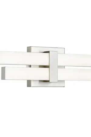 Z-Lite Zane Brushed Nickel LED Vertical Bathroom Light Weekend Sale