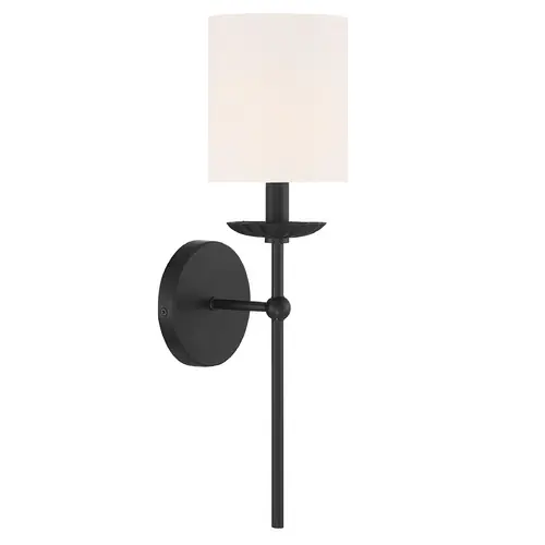 18.5-Inch High Wall Sconce in Matte Black by Meridian Low Price
