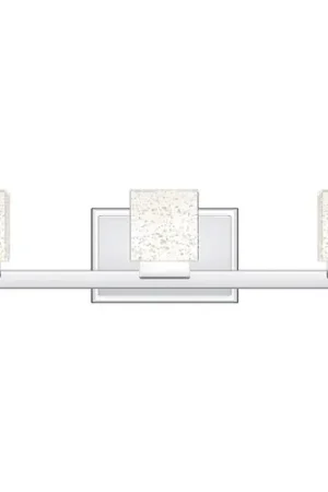 Zola Polished Chrome LED Bathroom Light by Quoizel Lighting Clearance