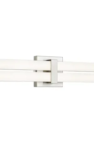 Z-Lite Zane Brushed Nickel LED Vertical Bathroom Light Handmade