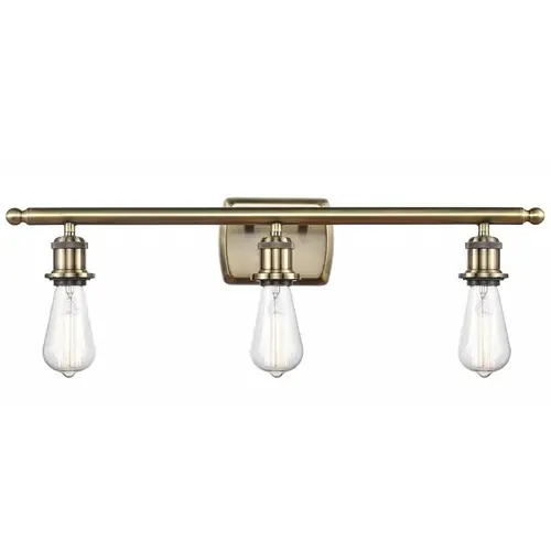 Bare Bulb Antique Brass LED Bathroom Light by Innovations Lighting Genuine