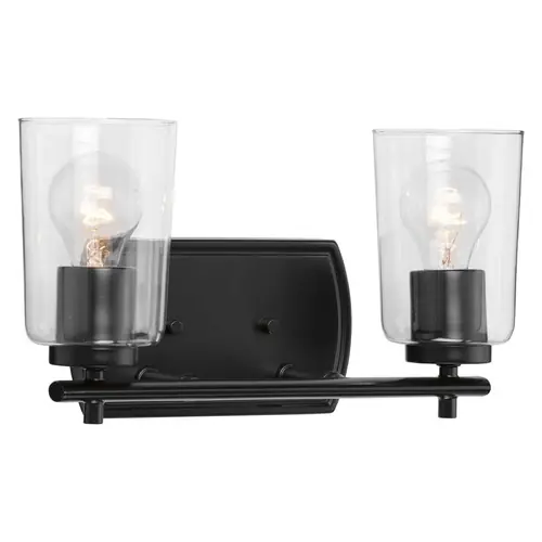 Adley Black 2-Light Bathroom Light by Progress Lighting Fast Shipping