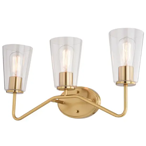 Trending Vaxcel Lighting Beverly Muted Brass Bathroom Light