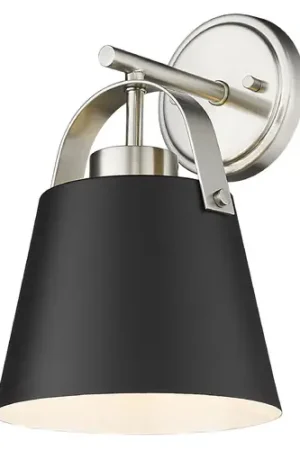 Z-Studio Matte Black & Brushed Nickel Sconce by Z-Lite High Quality