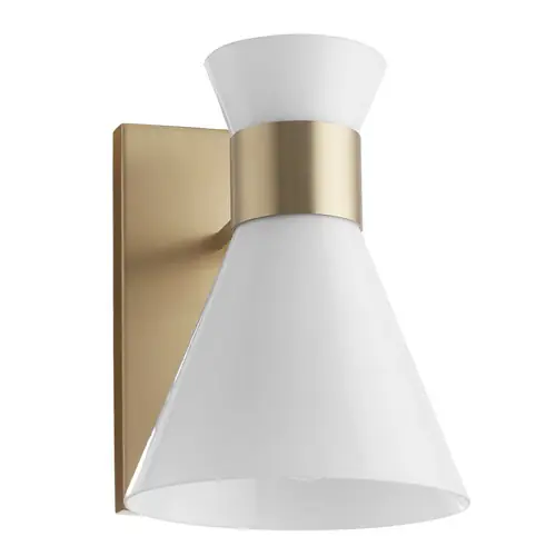Affordable Beldar Aged Brass Sconce by Quorum Lighting