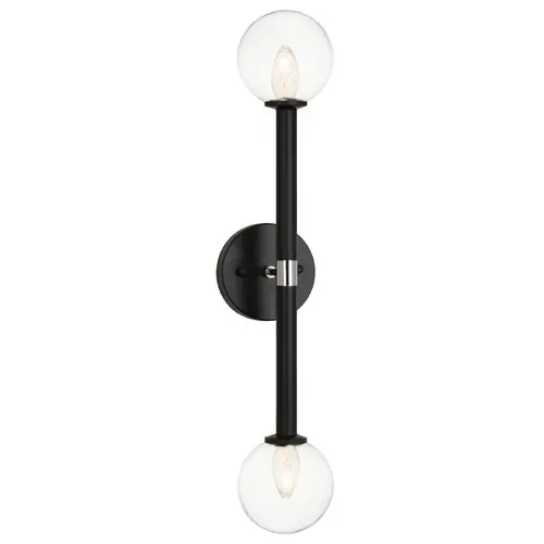 Sale Stellar Black & Chrome Sconce by Matteo Lighting