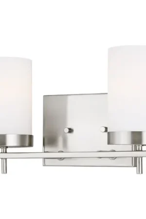 Zire Brushed Nickel Bathroom Light by Visual Comfort Studio Price Cut