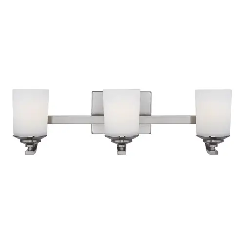 Premium Kemal Brushed Nickel Bathroom Light by Generation Lighting