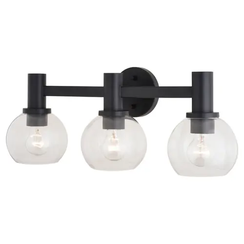 Marshall Matte Black Bathroom Light by Vaxcel Lighting Top Pick