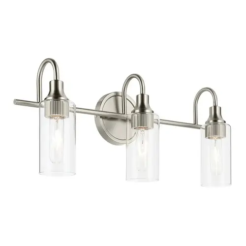 Warranty Included Kavi 3-Light Bath Light in Brushed Nickel by Kichler Lighting