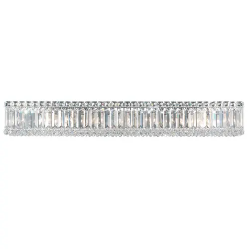 Schonbek Worldwide Lighting Quantum Polished Stainless Steel Bathroom Light Clearance