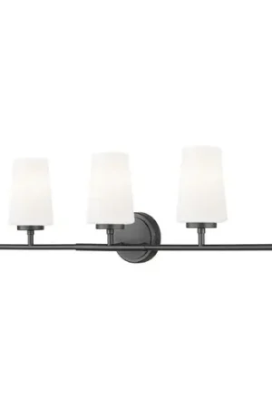 Z-Lite Montford Matte Black Bathroom Light Direct From Manufacturer
