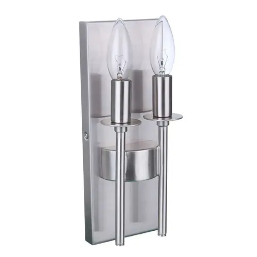 Professional Grade Larrson Brushed Polished Nickel Sconce by Craftmade Lighting