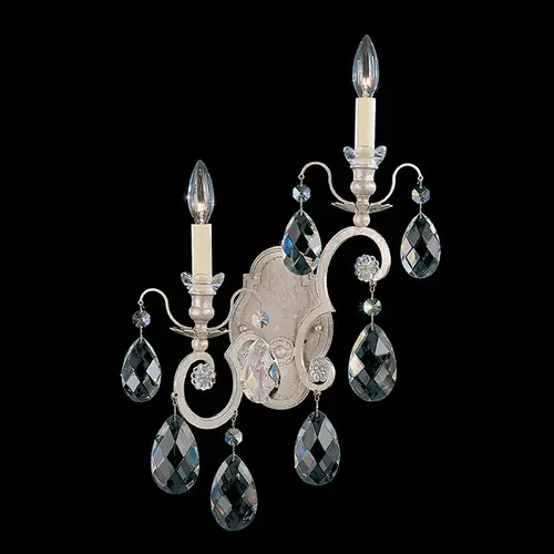 Renaissance Antique Silver Sconce by Schonbek Lighting In Demand