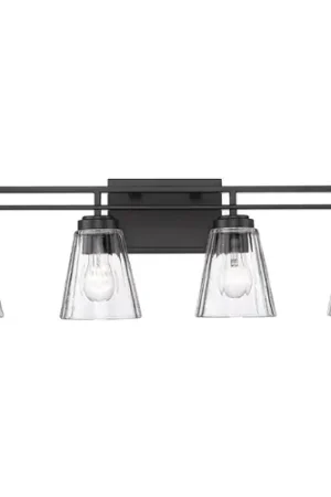 Z-Lite Lyna Matte Black Bathroom Light Affordable