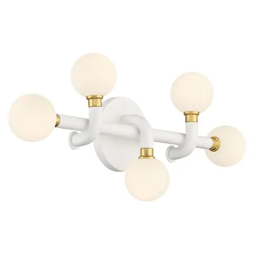 George Kovacs Tubular Matte White & Honey Gold LED Bathroom Light Latest