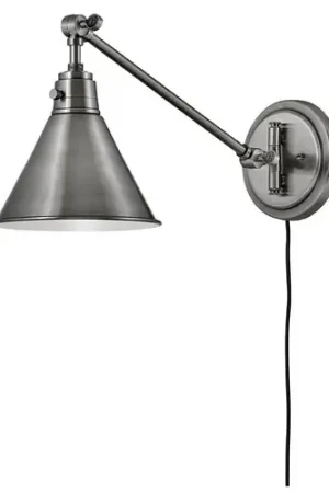10.25-Inch Polished Antique Nickel Swing Arm Convertible Wall Lamp by Hinkley Lighting Order Now