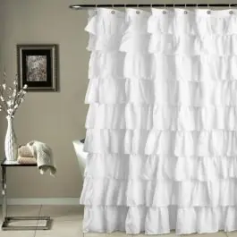 New Release Country Chic Ruffled Shower Curtain