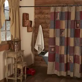Cozy Cabin Patchwork Shower Curtain One Day Deal