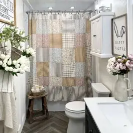 Cottage Charm Patchwork Shower Curtain Affordable