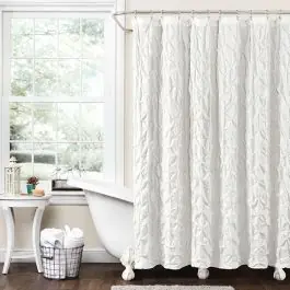 Budget Pintuck Shower Curtain White