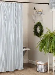 Buy Today Ticking Stripe Shower Curtain